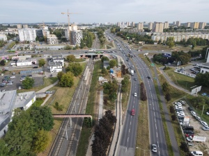 widok na przystanek PST Słowiańska z lotu ptaka