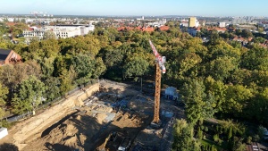 Plac budowy widziany z perspektywy lotu ptaka
