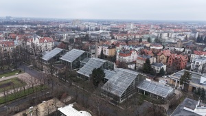 Palmiarnia Poznańska widziana z perspektywy lotu ptaka