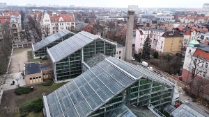 Zdjęcie sprzed rozpoczęcia prac - Palmiarnia widziana z perspektywy lotu ptaka