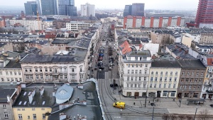 Ulica Ratajczaka - widok z perspektywy lotu ptaka