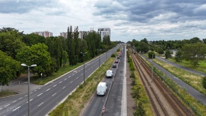 Prace na ul. Warszawskiej - widok w kierunku ul. Krańcowej
