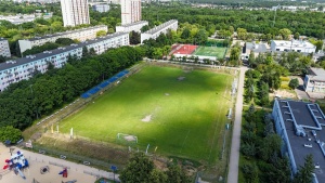 Boisko widziane z perspektywy drona