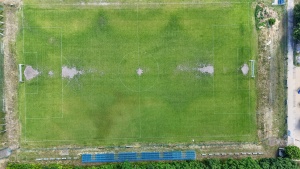 Boisko widziane z perspektywy drona