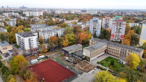 Plac budowy widziany z perspektywy lotu ptaka