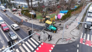 Wyściełacz podczas prac nawierzchniowych