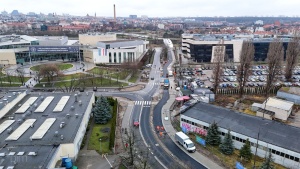 Plac budpowy widziany z perspektywy drona