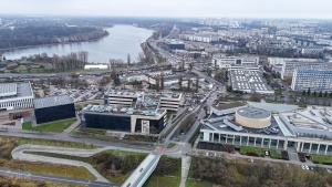 Plac budowy widziany z perspektywy lotu ptaka