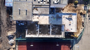 Plac budowy widziany z perspektywy lotu ptaka