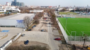 Droga dojazdowa - stan obecny widziany z perspektywy drona