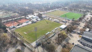 Kompleks sportowy przy ul. Droga Dębińska widziany z lotu ptaka