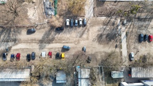 Droga dojazdowa - stan obecny widziany z perspektywy drona