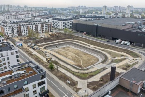 Plac budowy widziany z lotu ptaka