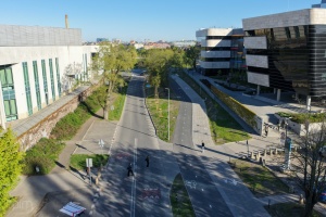 Droga rowerowa widziana z lotu ptaka