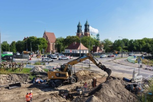 Maszyny budowlane podczas pracy