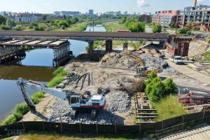 Plac budowy - widok w kierunku południowym