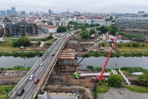 Plac budowy widziany z perspektywy lotu ptaka