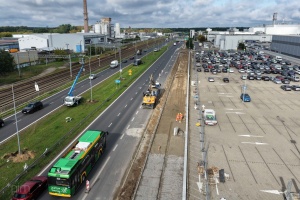 Ul. Warszawska widziana z perspektywy lotu ptaka