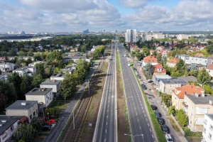 Ul. Warszawska widziana z perspektywy lotu ptaka