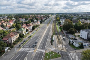 Ul. Warszawska widziana z perspektywy lotu ptaka