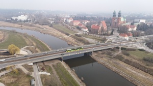 most Chrobrego widok z lotu ptaka