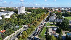 prace na ul. Reymonta z lotu ptaka