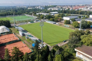 Boisko widziane z perspektywy drona