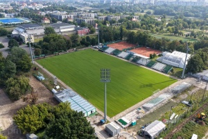 Boisko widziane z perspektywy drona