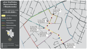 schemat zmiany organizacji ruchu od 23 marca