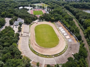 Stadion na Golęcinie widziany z perspektywy lotu ptaka