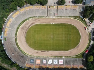 Stadion na Golęcinie widziany z perspektywy lotu ptaka