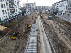 budowa torowiska tramwajowego na trasie kórnickiej