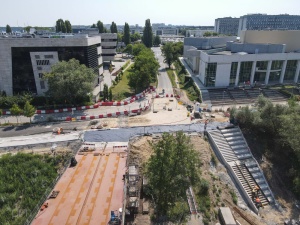 Prace na Berdychowie widziane z perspektywy lotu ptaka 