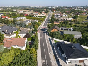 Ul. Pokrzywno widziana z perspektywy lotu ptaka - rejon skrzyżowania z ul. Ropczycką