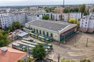 obecny widok na zajezdnię przy ul. Madalińskiego