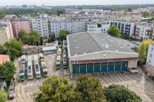 obecny widok na zajezdnię przy ul. Madalińskiego