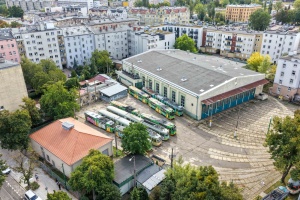 obecny widok na zajezdnię przy ul. Madalińskiego