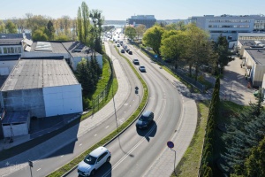 Nowa droga rowerowa w ul. Berdychowo z lotu ptaka