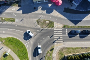 Nowa droga rowerowa na skrzyżowaniu ul. Berdychowo i Piotrowo