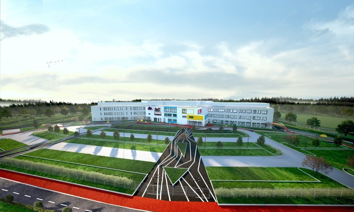 Poglądowa wizualizacja budynku szkoły na Strzeszynie